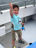 Chesapeake bay charter fishing double header on Fishbites