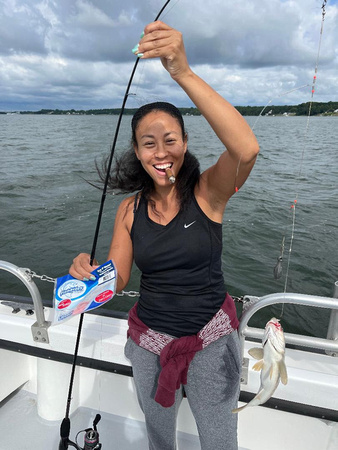 Nice Whiting caught on Fishbites. Chesapeake Bay charter fishing