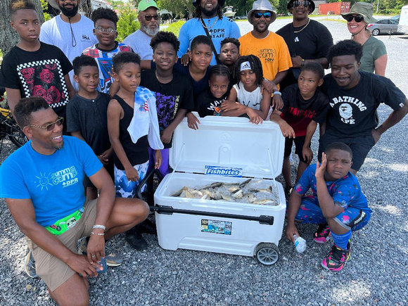 Chesapeake beach charter fishing. Special thanks to Fishbites for sponsoring this non profit group.